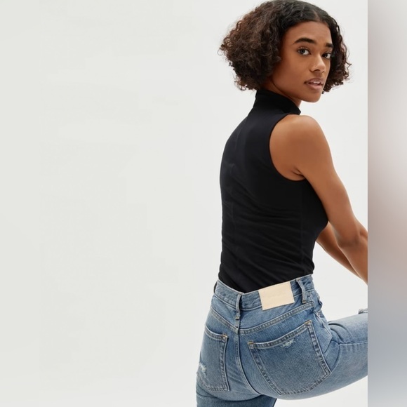 EVERLANE The Luster Mockneck Tank Bodysuit NWT SOLDOUT OnLine in Black Size XS - Picture 5 of 8